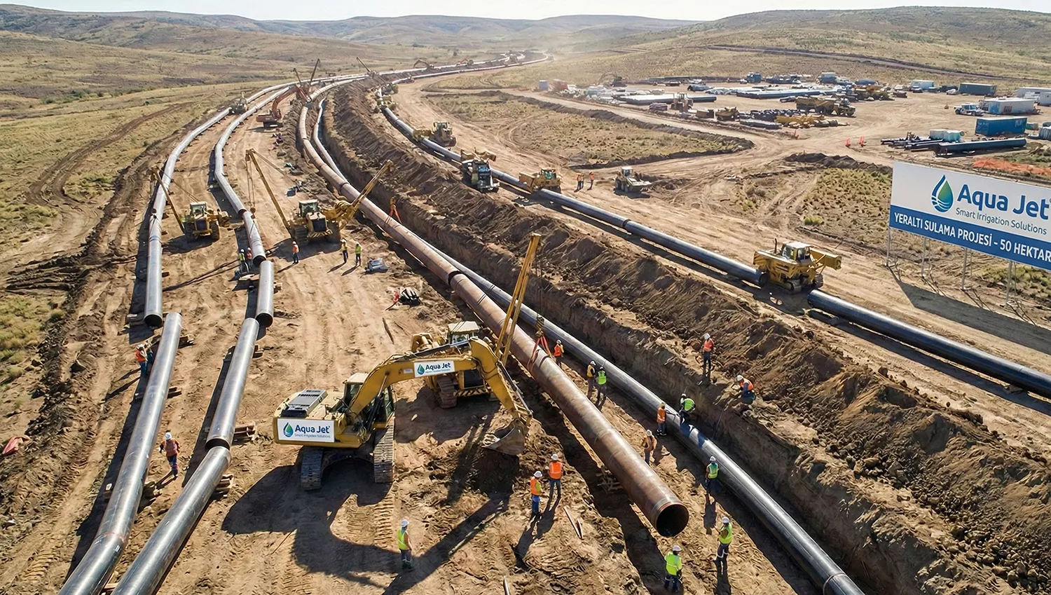 50 Ha+ Underground Pipeline Projects